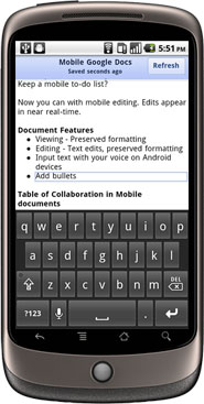 Google Docs Mobile