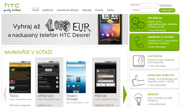 HTC sutaz Android 2