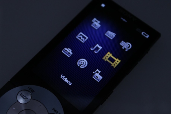 Sony Walkman A845 displej