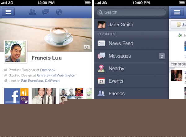 iPhone Facebook