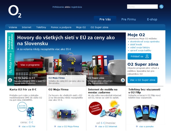 O2 web stranka