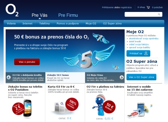 O2 webstranka