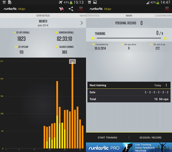 Runtastic Sit Ups