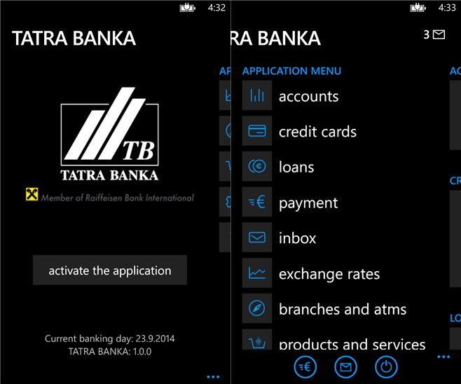 Tatra banka WP8 app