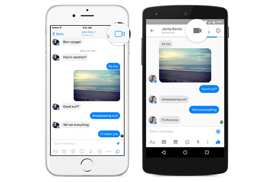 Facebook Messenger videohovory