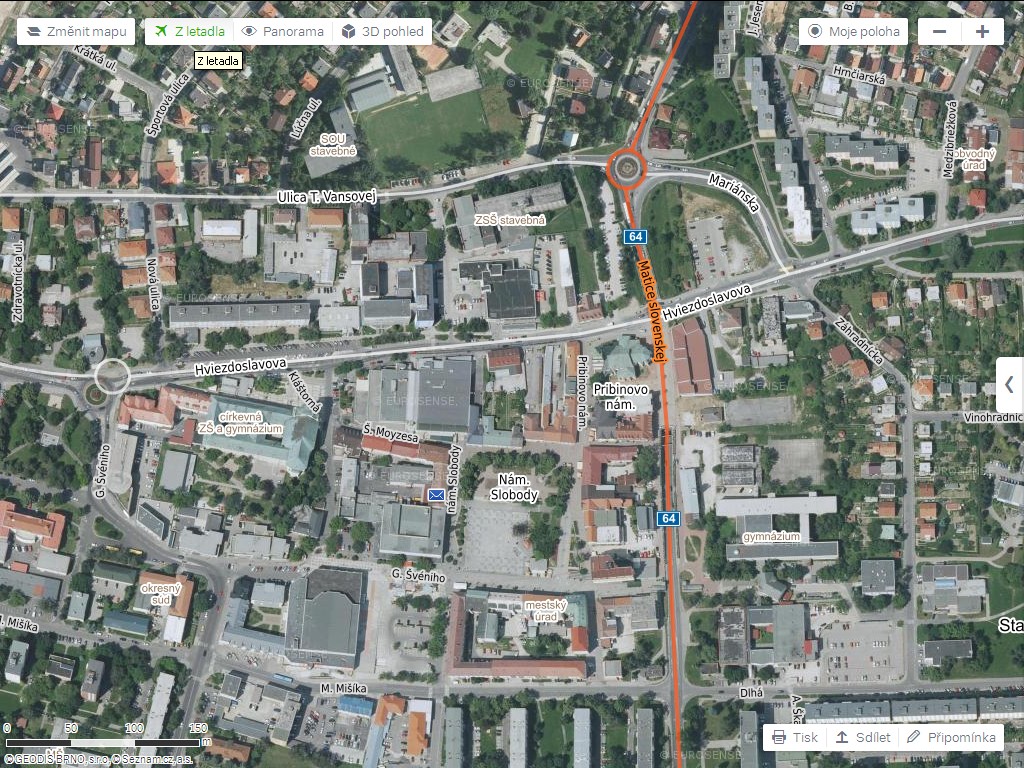 Mapy.cz - Slovensko z lietadla