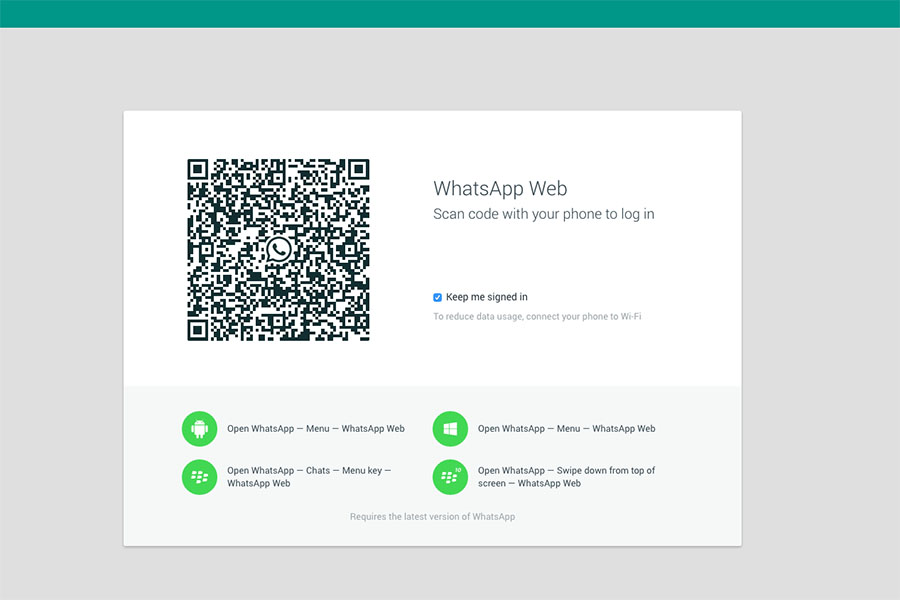 WhatsApp na webe