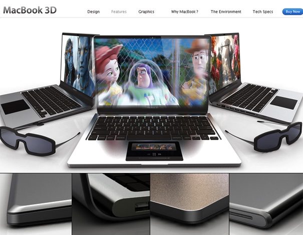 Apple MacBook 3D koncept 