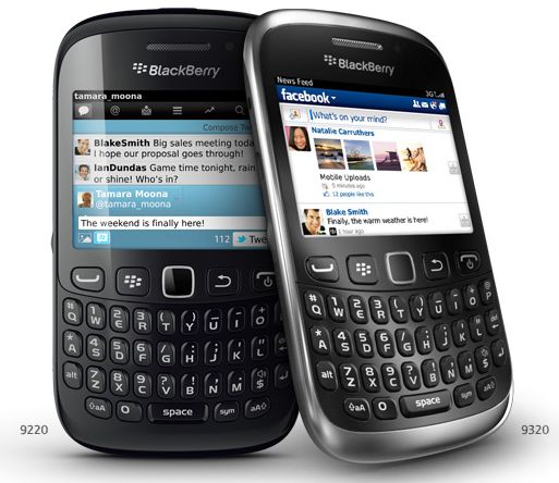 BlackBerry Curve 9220 a BlackBerry Curve 9320