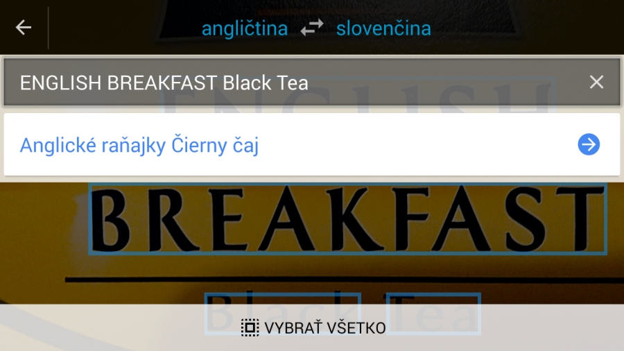 Prekladač Google - vizuálny preklad