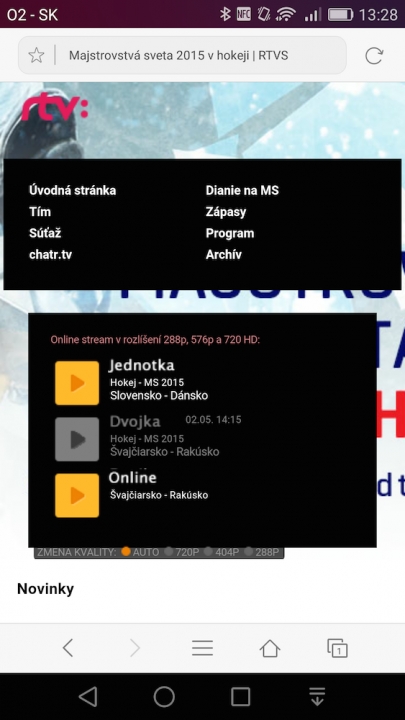 Majstrovstvá sveta v hokeji 2015 v smartfóne