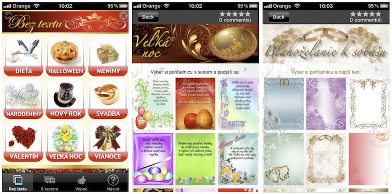 Pohľadnice iOS