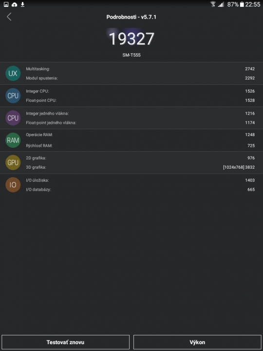Samsung Galaxy Tab A antutu