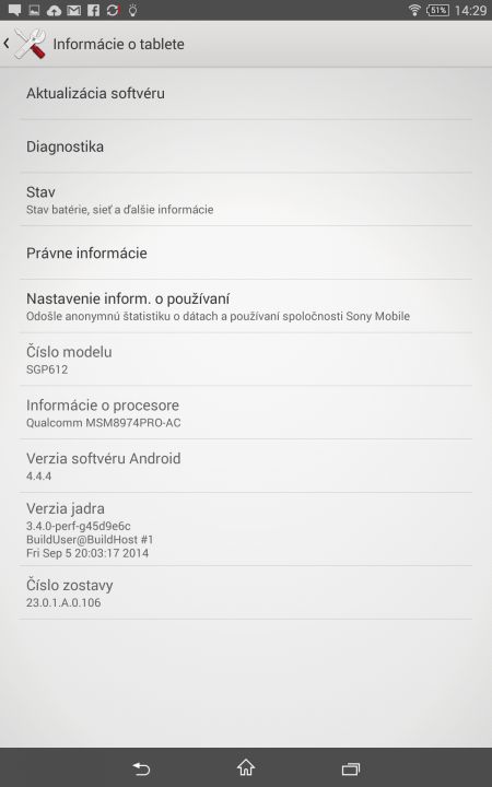 Sony Xperia Z3 Tablet Compact