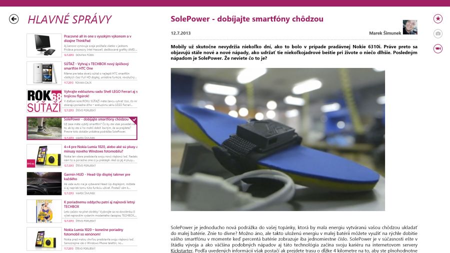 TECHBOX Windows 8 app