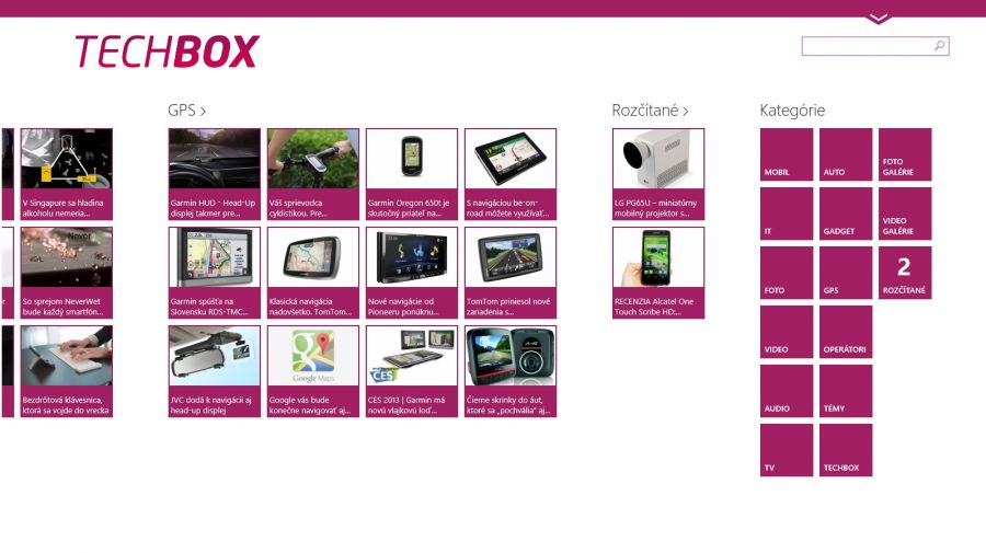 TECHBOX Windows 8 app