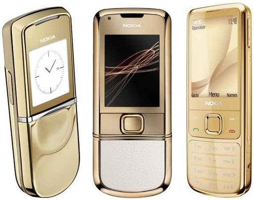 Nokia 8800 Sirocco Gold, Gold Arte & 6700 classic Gold Edition