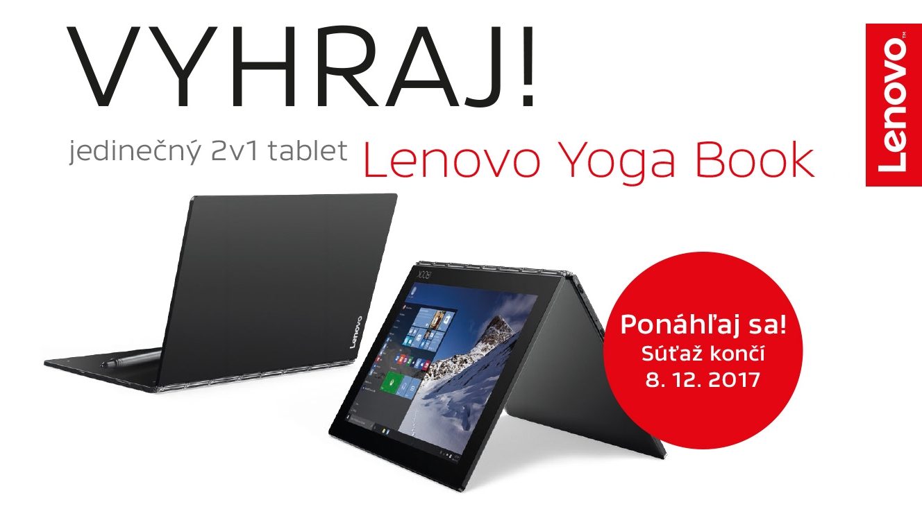 Vyhraj jedinečný 2v1 tablet  Lenovo Yoga Book!