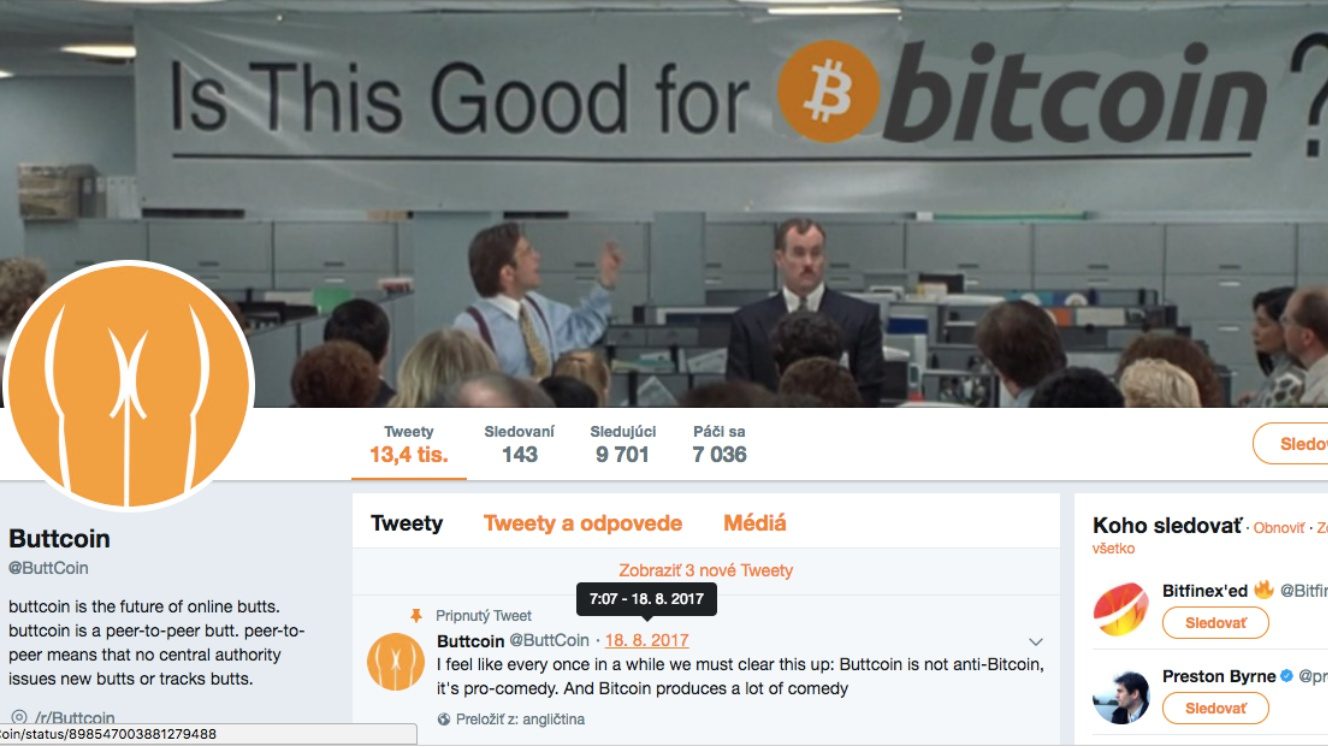 Buttcoin - zasmejme sa v čase strát na kryptomenovom trhu
