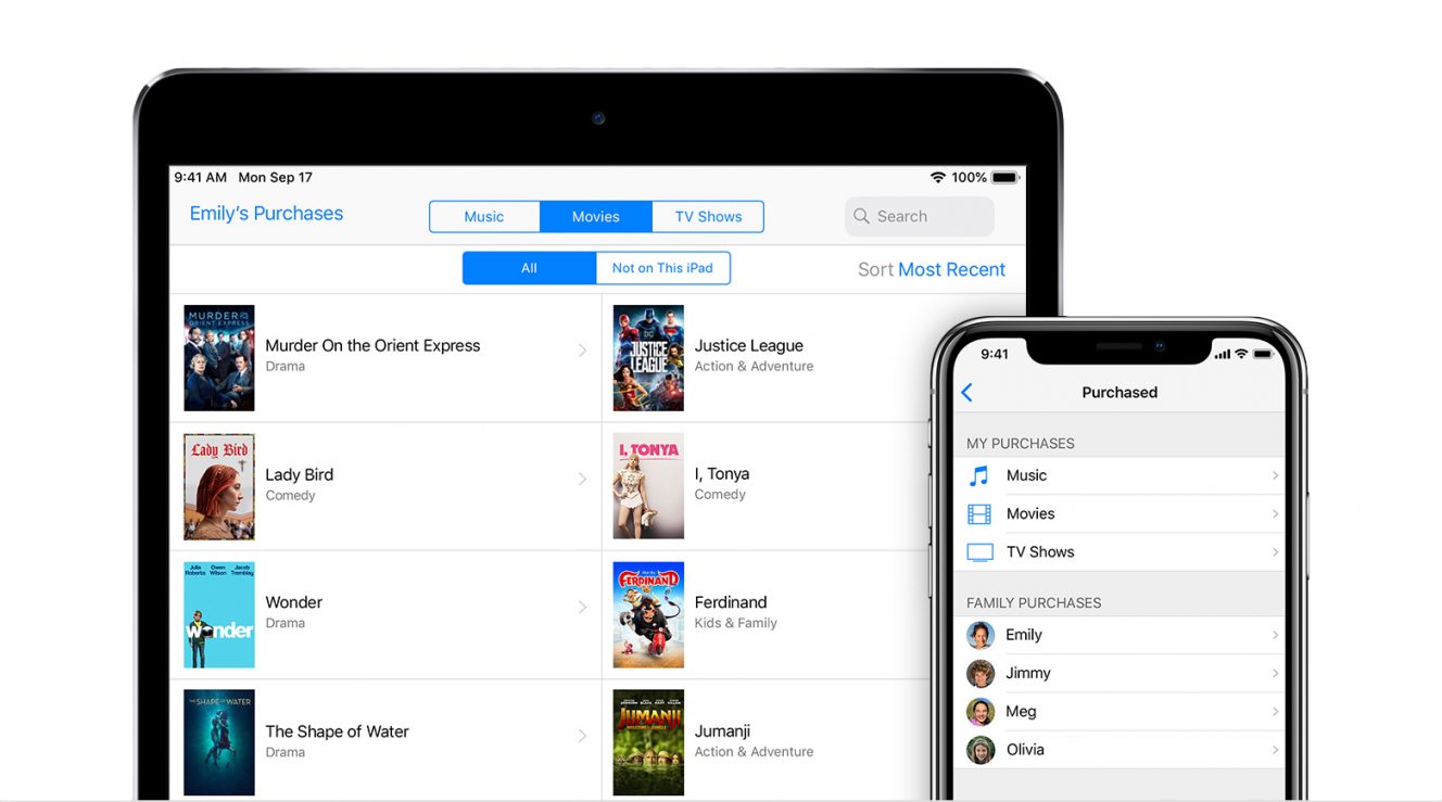 AKO zdieľať zakúpené aplikácie, filmy, hudbu a knihy na iOS a Macu s rodinou?
