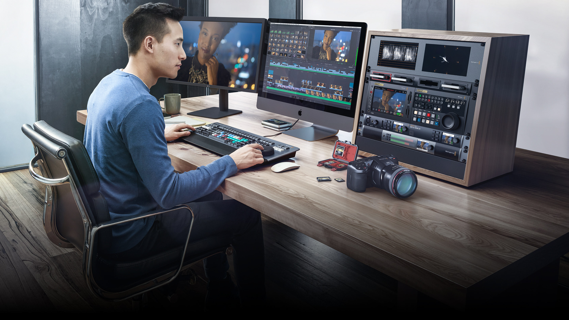 Davinci resolve. Blackmagic Design. Blackmagic Studio Camera Headset Setup.