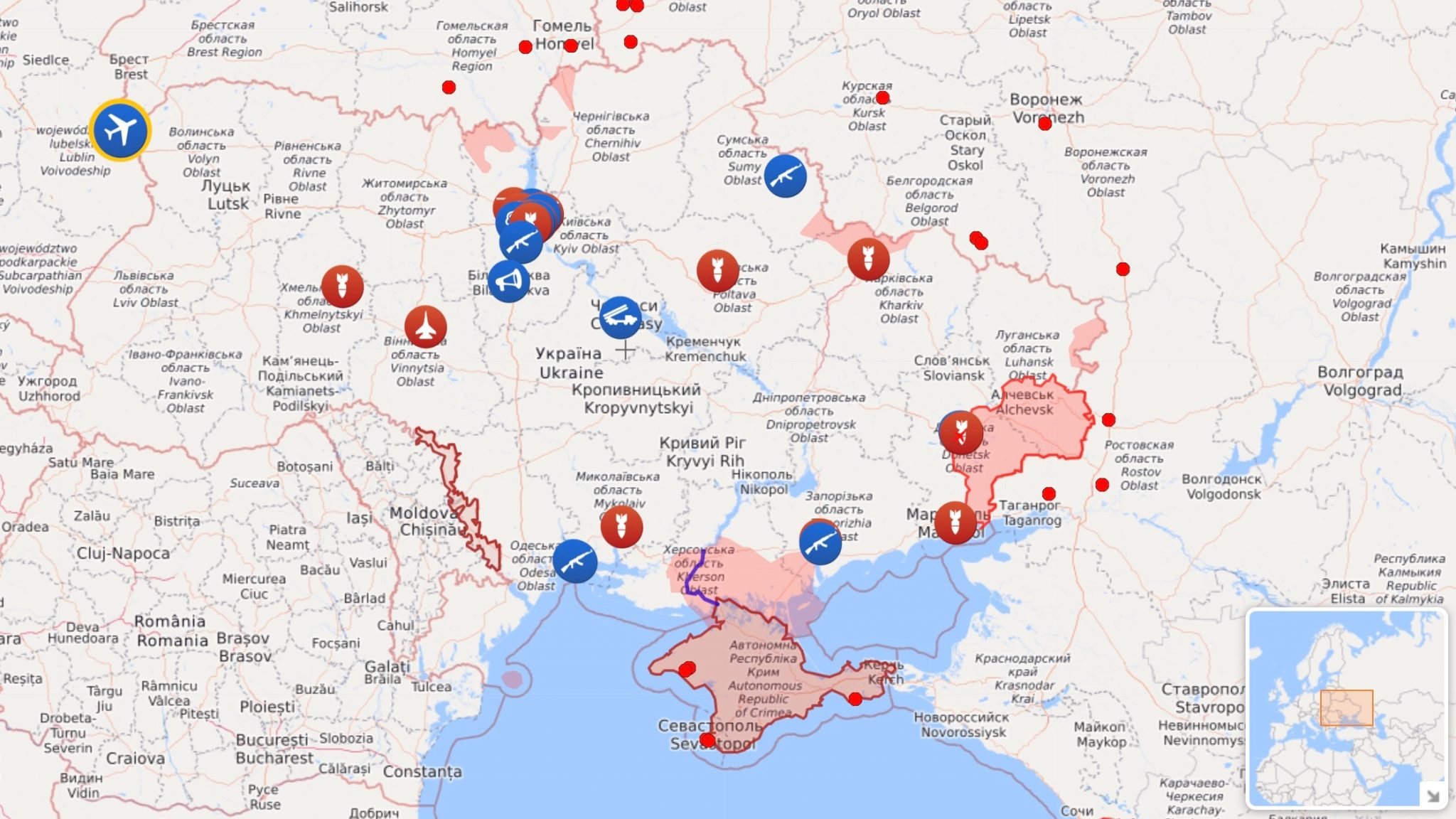 Карта украины liveuamap